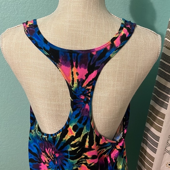 Victoria Secret PINK Neon Tie Dye Bright Sports Tank Top - Picture 6 of 7